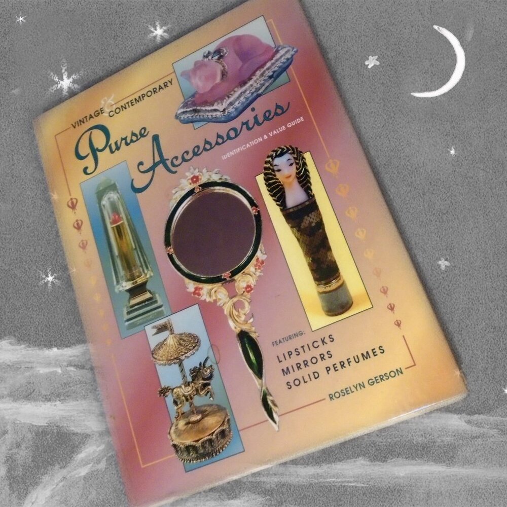 Vintage Purse Accessory Book, Solid Perfumes, Mirrors, Lipstick Holders All VTG
